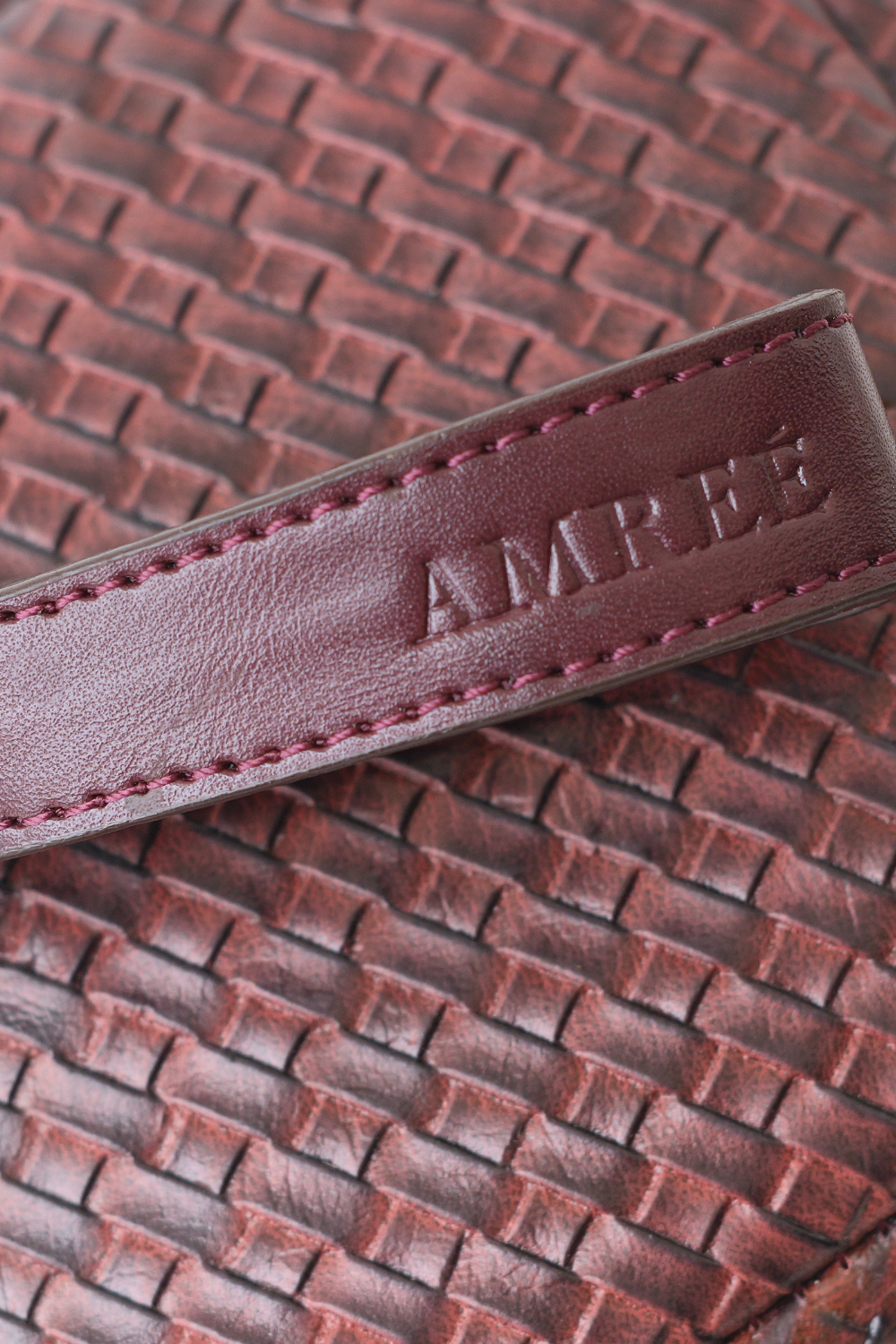 Burgundy Prism Wristlet