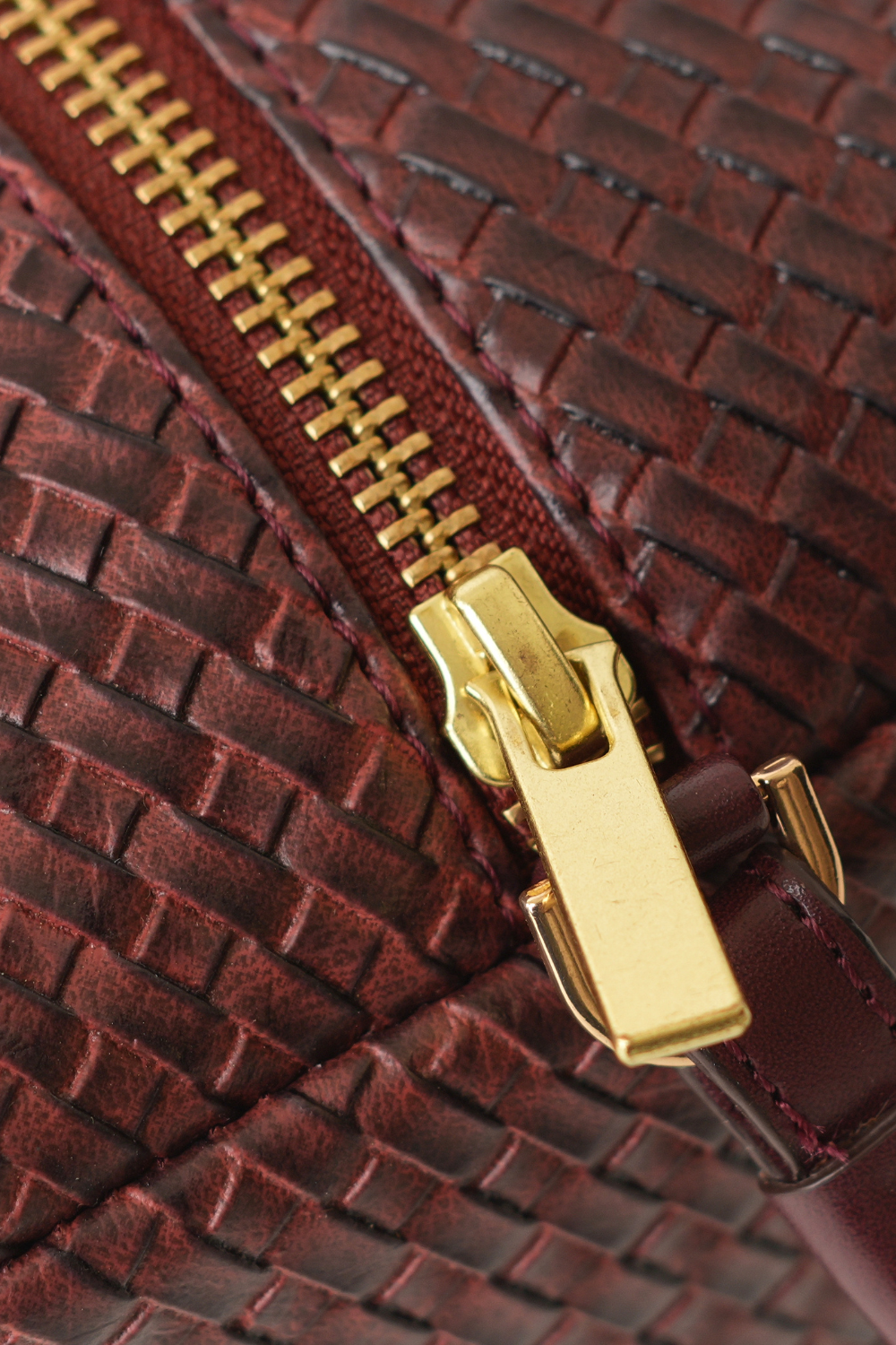 Burgundy Prism Wristlet
