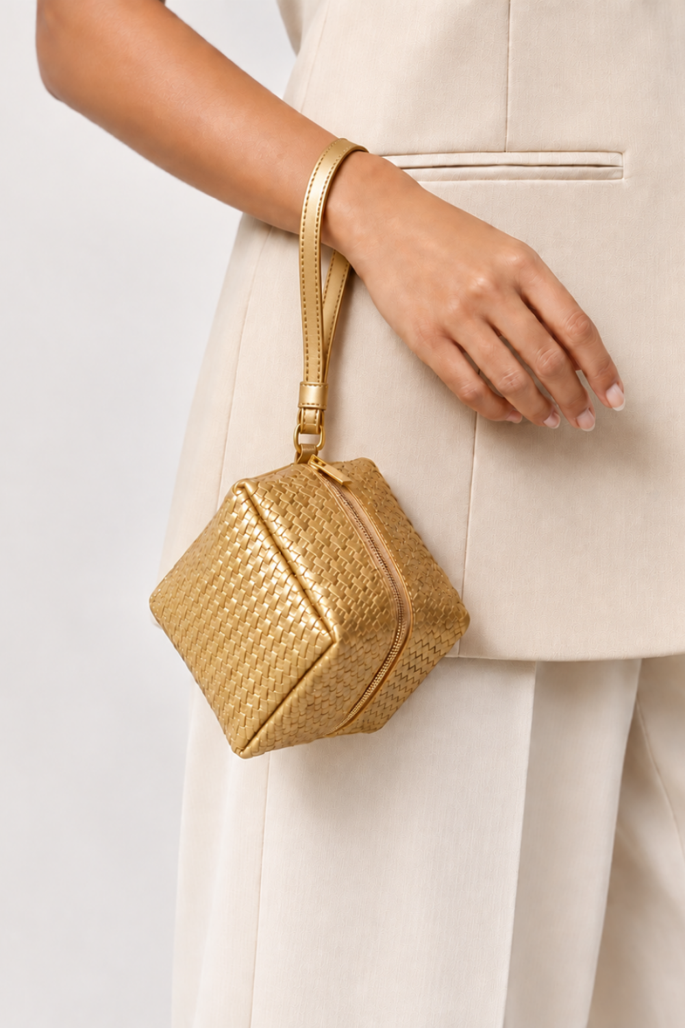 Gold Prism Wristlet