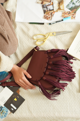 Moxie fringe (burgundy)