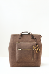 Rodeo Totepack Brown displayed with dual straps showing its tote and backpack functionality.