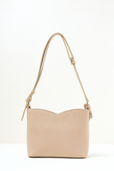 Back view of the Rosette Sling Beige showing the smooth panel back side.